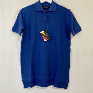 Ultra Club Women’s The Basics Button Short Sleeve Polo Navy Blue NWT Staple